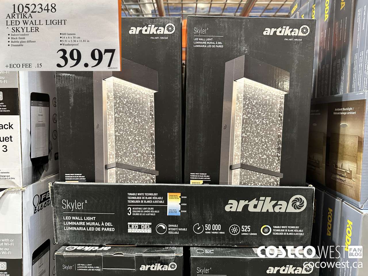 1052348 ARTIKA LED WALL LIGHT SKYLER $39.97