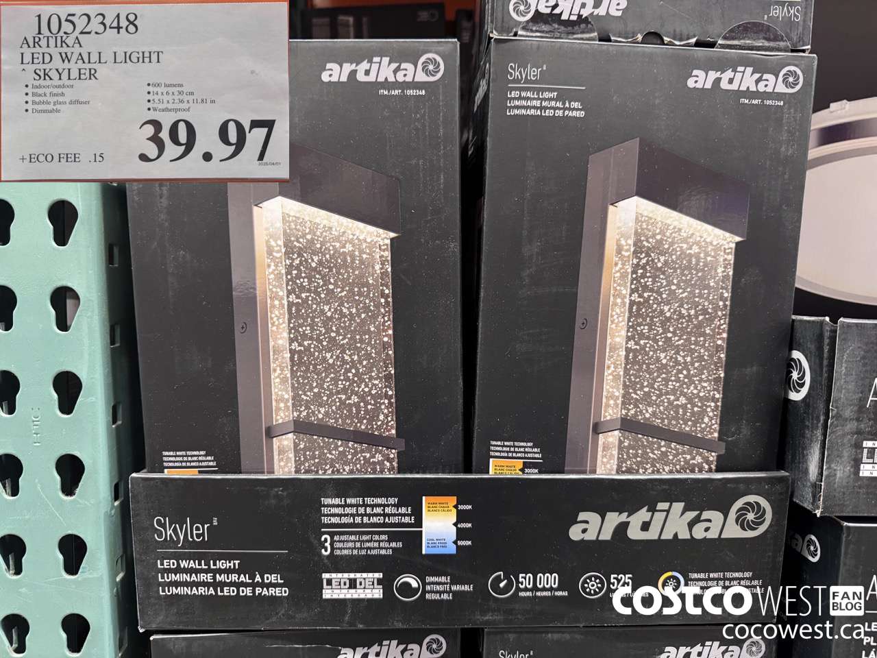 1052348 ARTIKA LED WALL LIGHT SKYLER $39.97