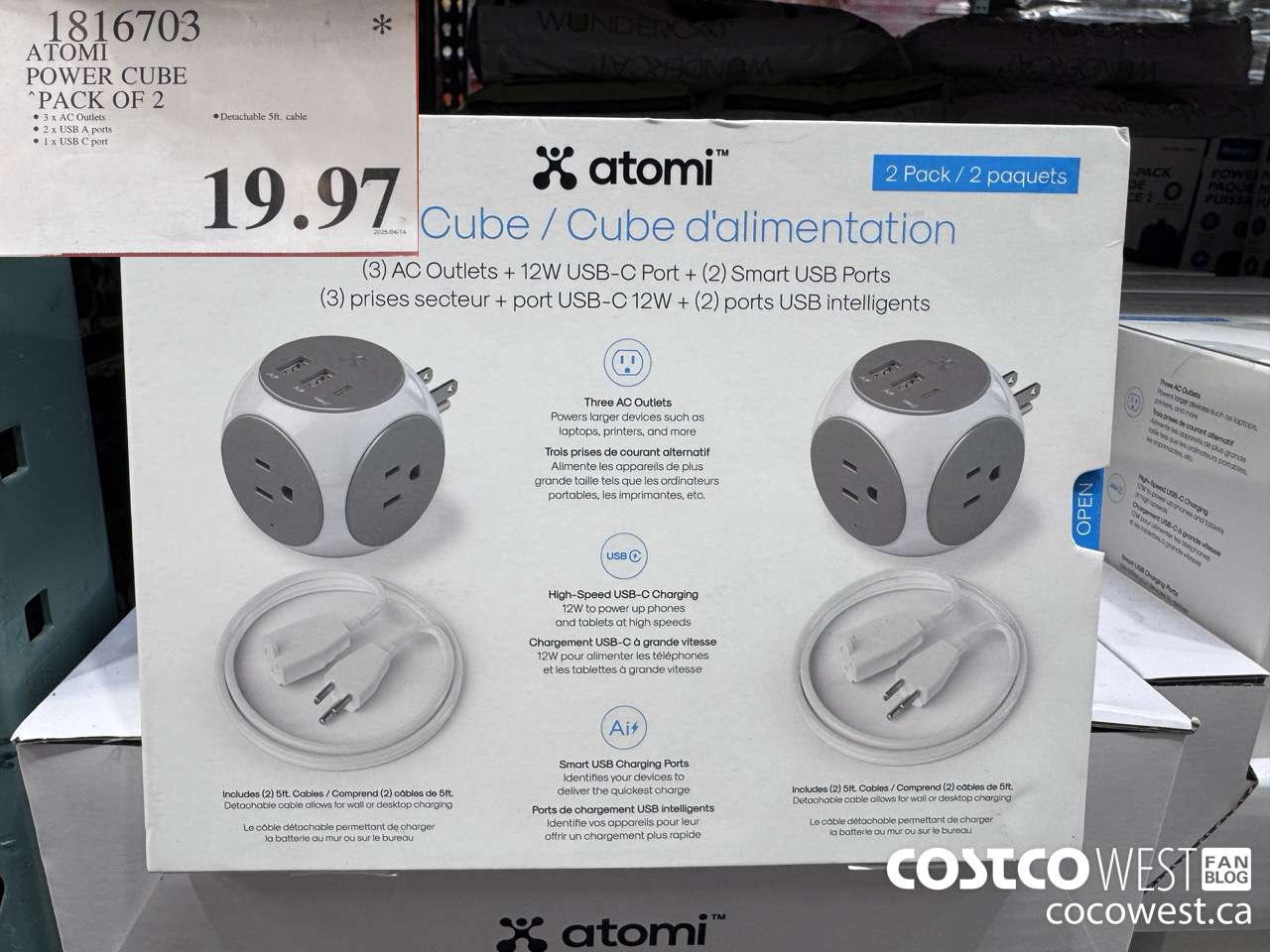 1816703 ATOMI POWER CUBE PACK OF 2 $19.97