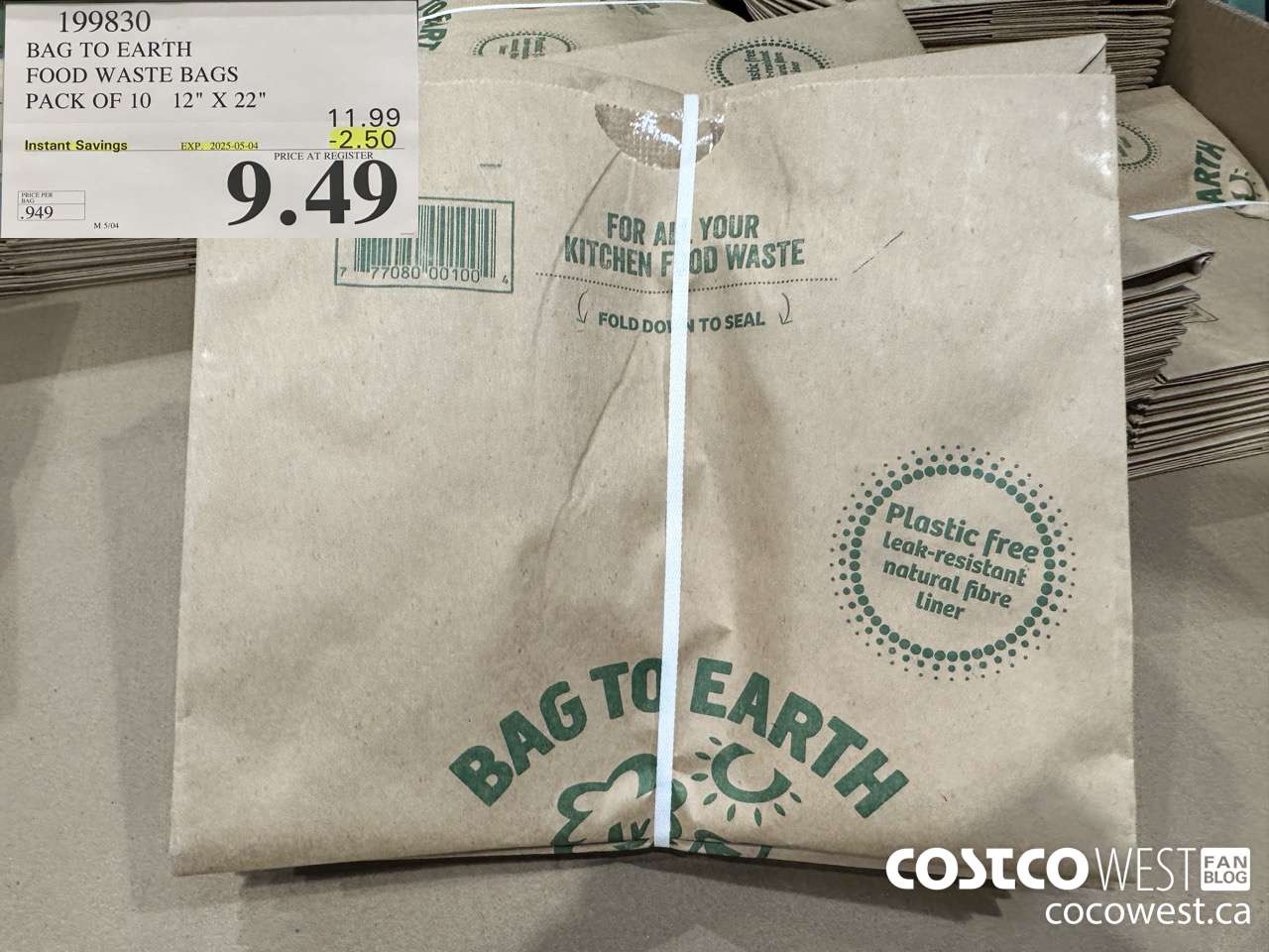 199830 BAG TO EARTH FOOD WASTE BAGS PACK OF 10 12