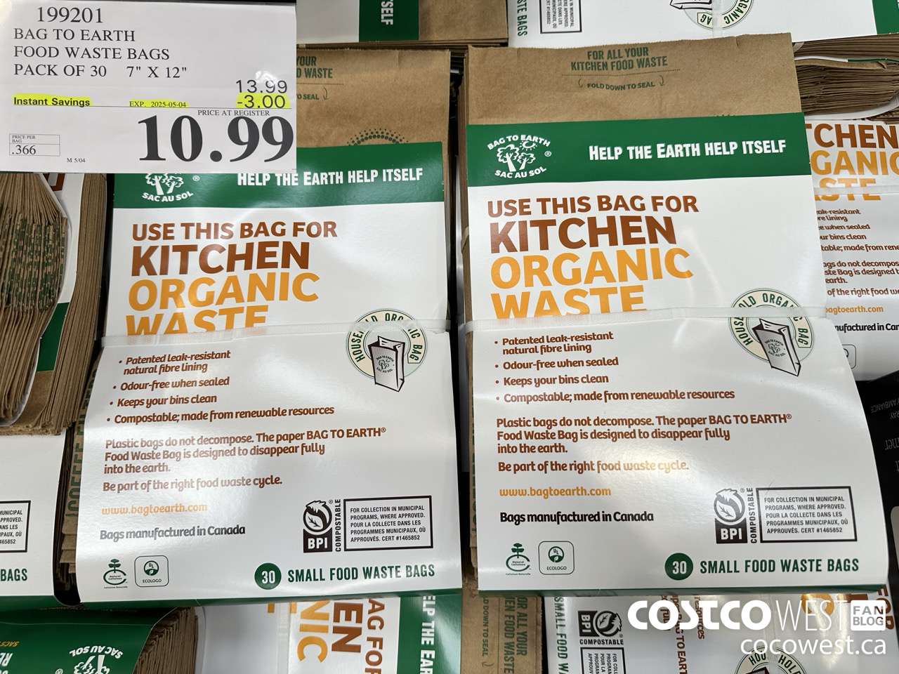 199201 BAG TO EARTH FOOD WASTE BAGS PACK OF 30 7