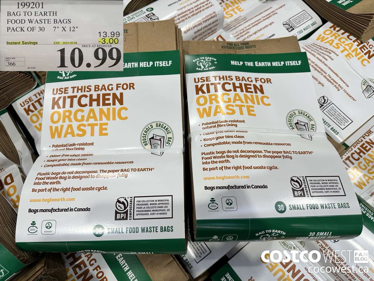 199201 BAG TO EARTH FOOD WASTE BAGS PACK OF 30 7