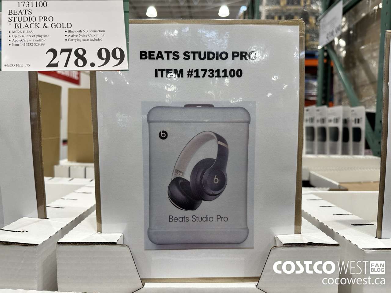 1731100 BEATS STUDIO PRO BLACK & GOLD $278.99