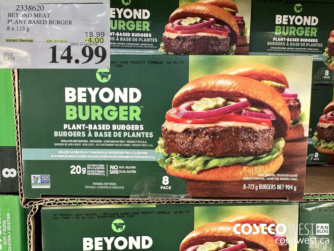 2338620 BEYOND MEAT PLANT BASED BURGER 8 x 113 g ($4.00 INSTANT SAVINGS EXPIRES ON 2025-05-11) $14.99