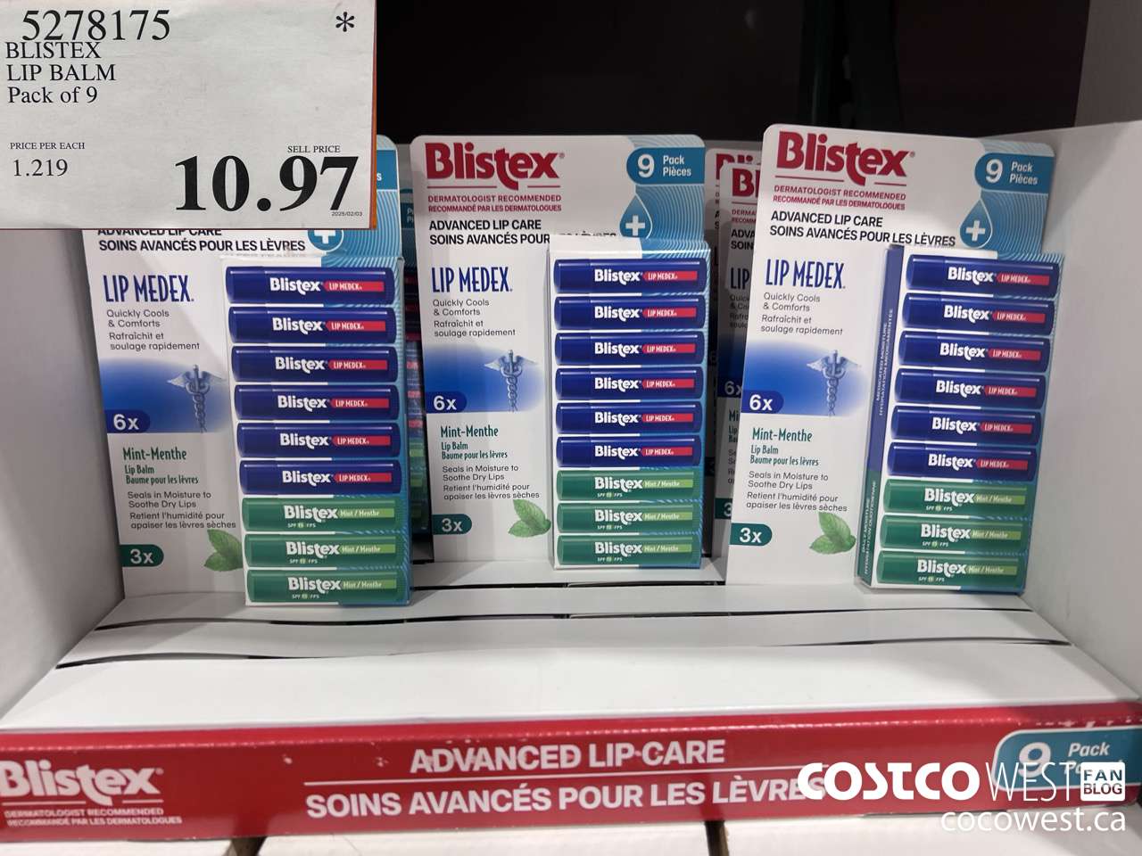 5278175 BLISTEX LIP BALM PACK OF 9 $10.97