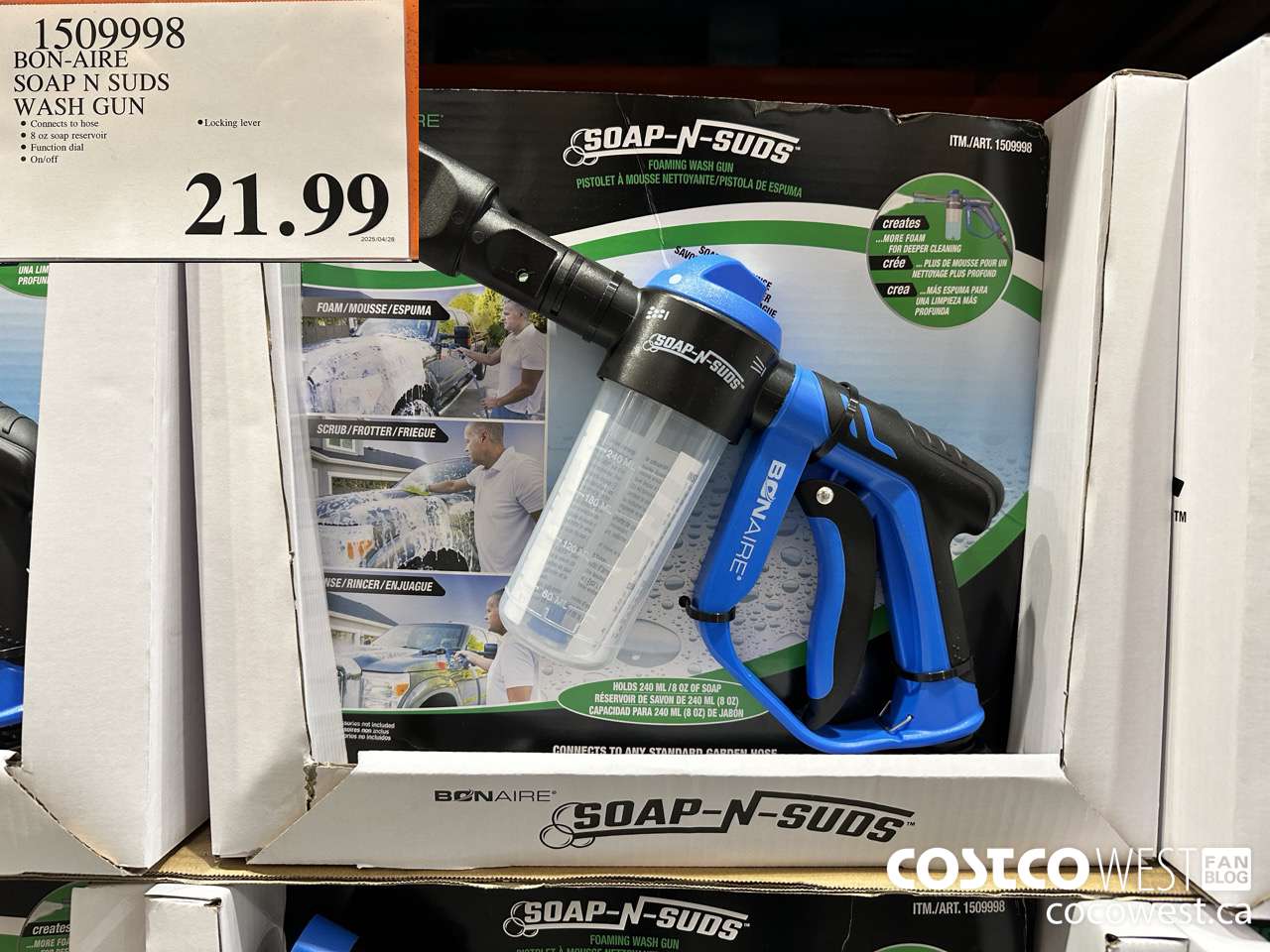 1509998 BON-AIRE SOAP N SUDS WASH GUN $21.99