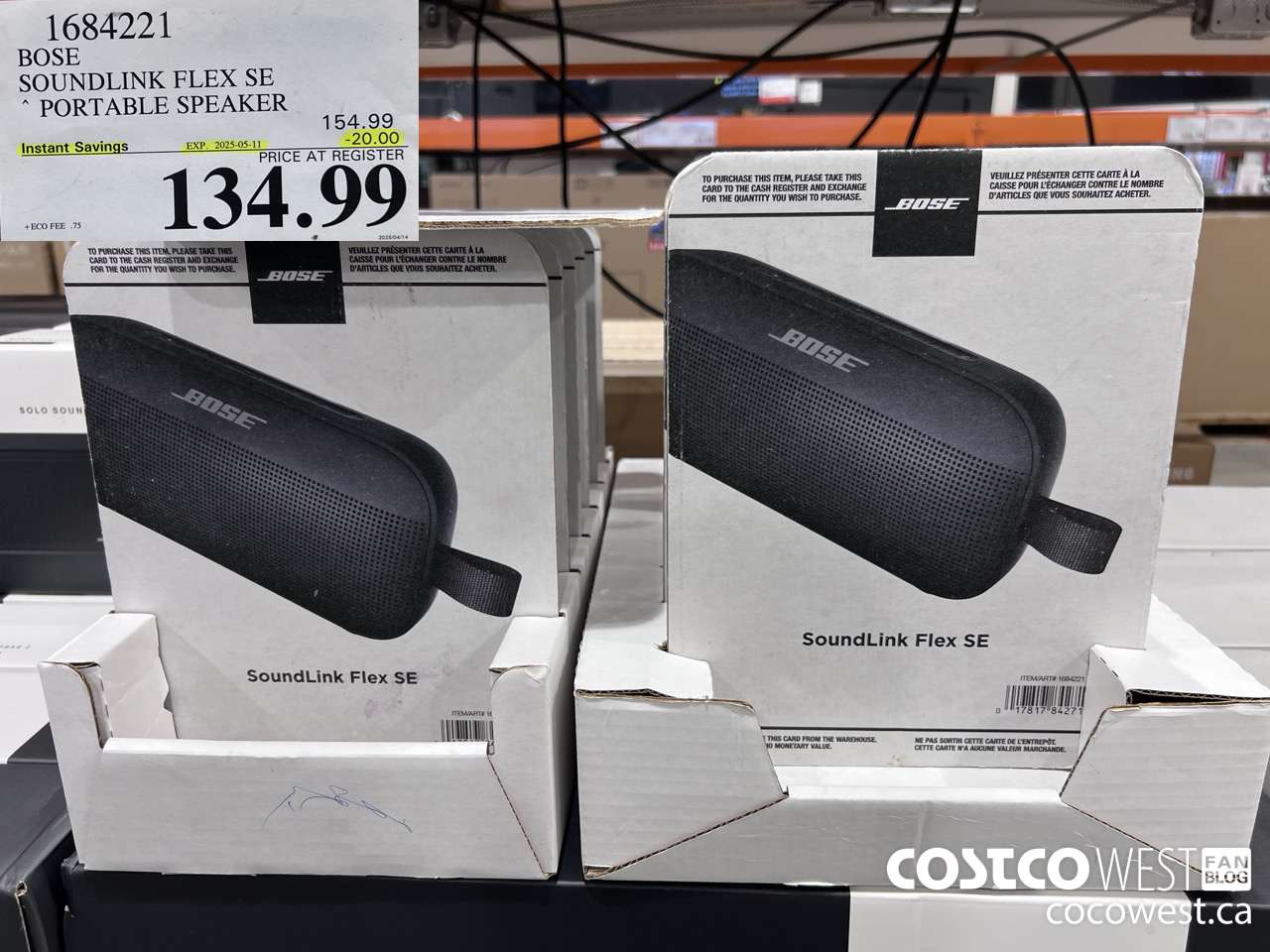 1684221 BOSE SOUNDLINK FLEX SPEAKER ($20.00 INSTANT SAVINGS EXPIRES ON 2025-05-11) $134.99