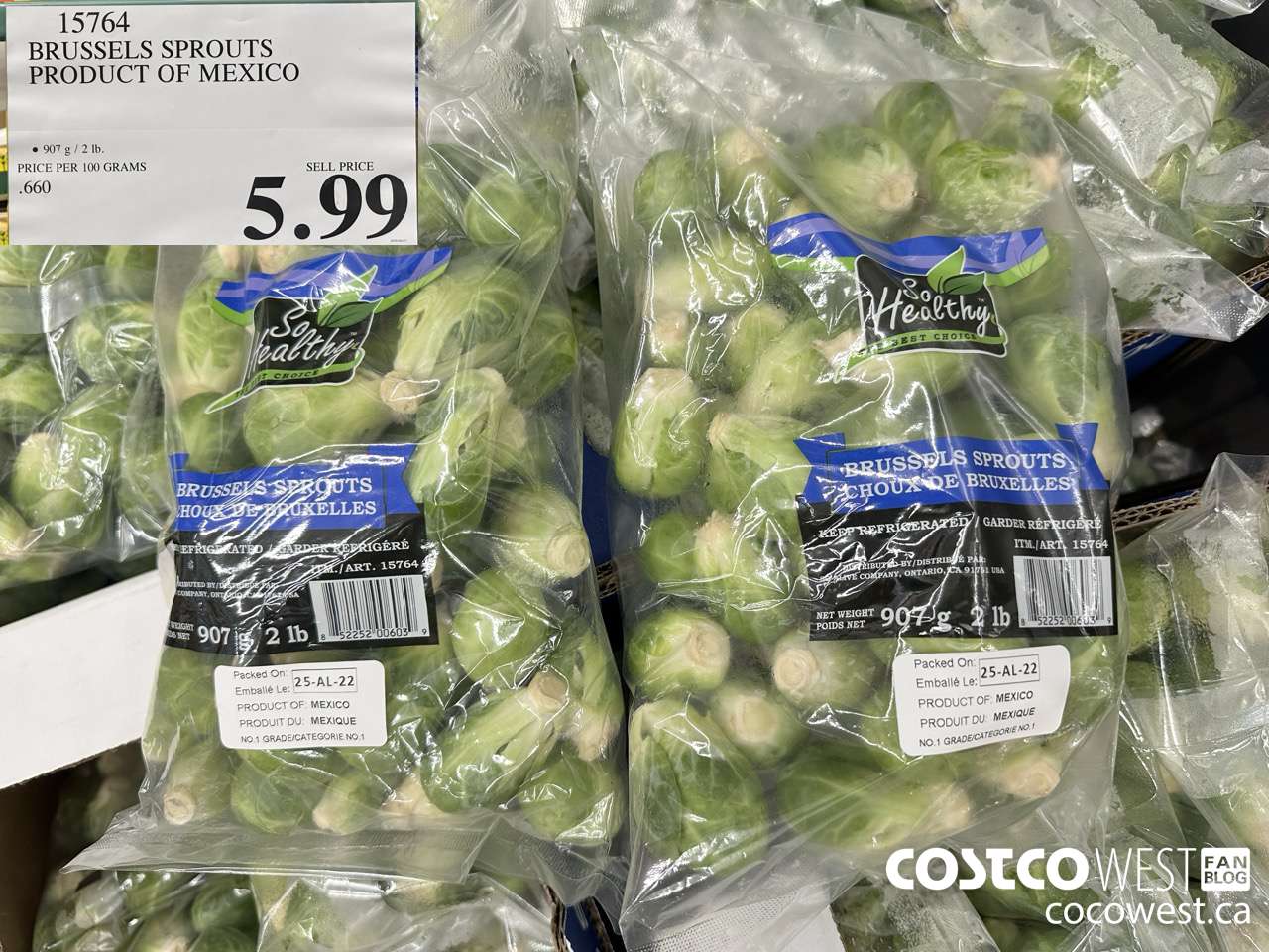 15764 BRUSSELS SPROUTS PRODUCT OF MEXICO $599.99