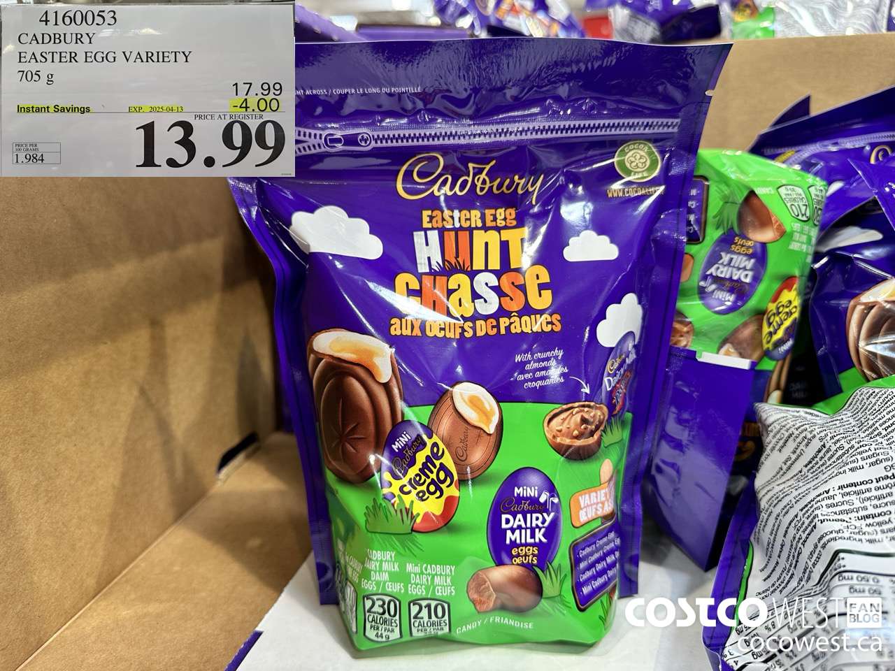 4160053 CADBURY EASTER EGG VARIETY 705G ($4.00 INSTANT SAVINGS EXPIRES ON 2025-04-13) $13.99