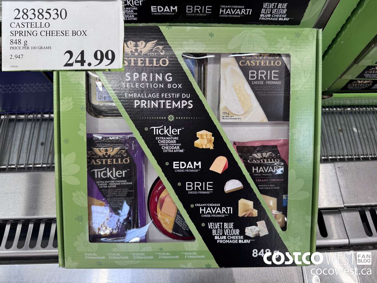 2838530 CASTELLO SPRING CHEESE BOX 848 G $24.99