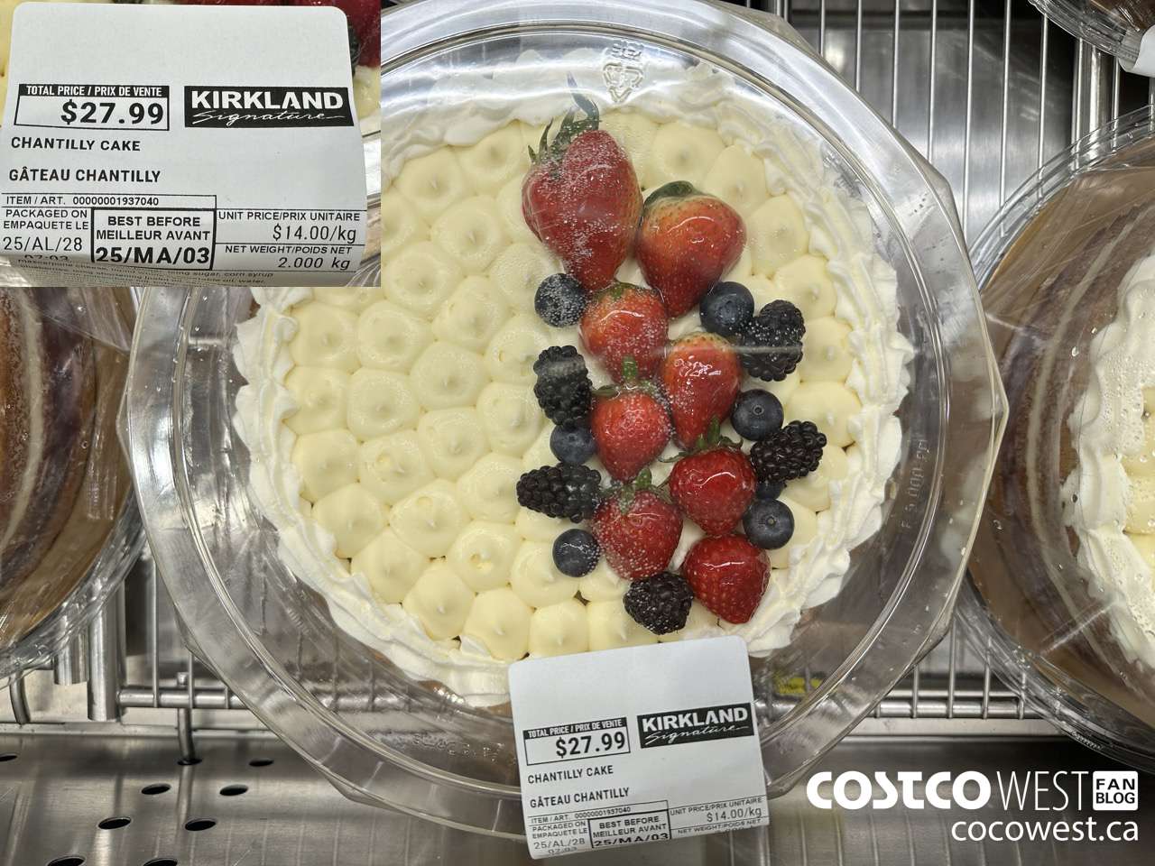 1937040 CHANTILLY CAKE $27.99