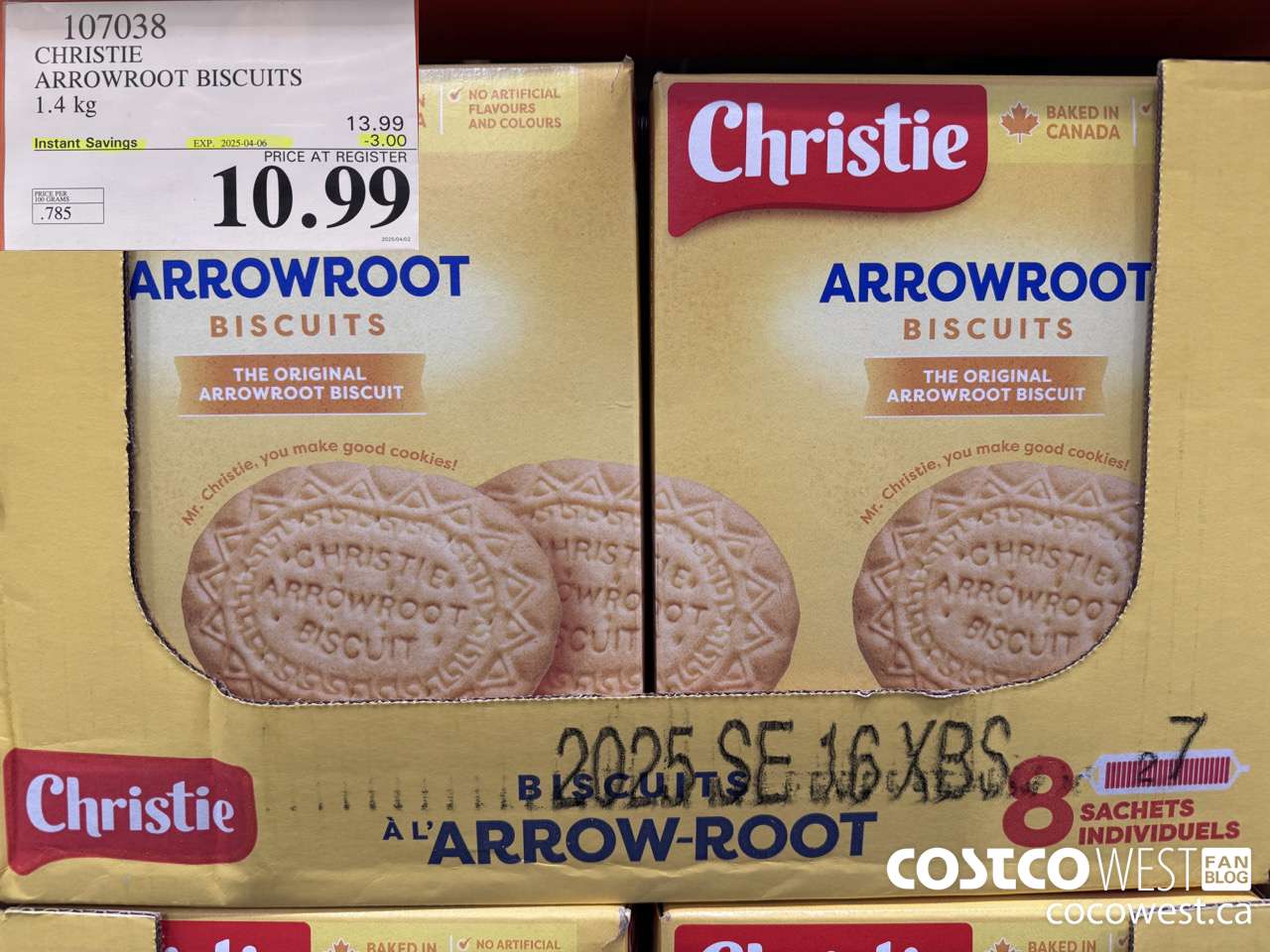 107038 CHRISTIE ARROWROOT BISCUITS 1.4 KG ($3.00 INSTANT SAVINGS EXPIRES ON 2025-04-06) $10.99