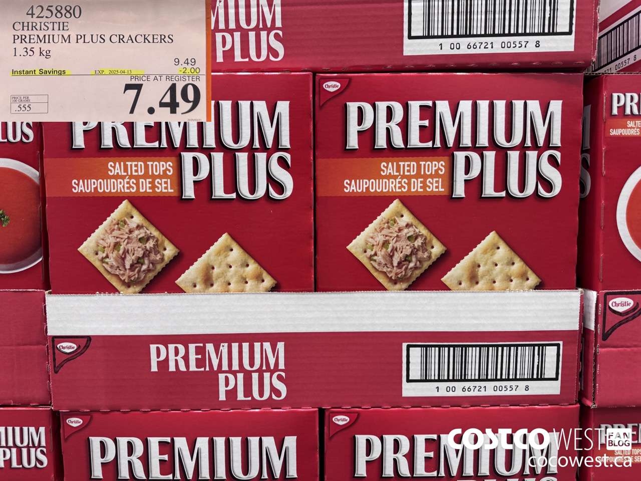 425880 CHRISTIE PREMIUM PLUS CRACKERS 1.35 kg ($2.00 INSTANT SAVINGS EXPIRES ON 2025-04-13) $7.49
