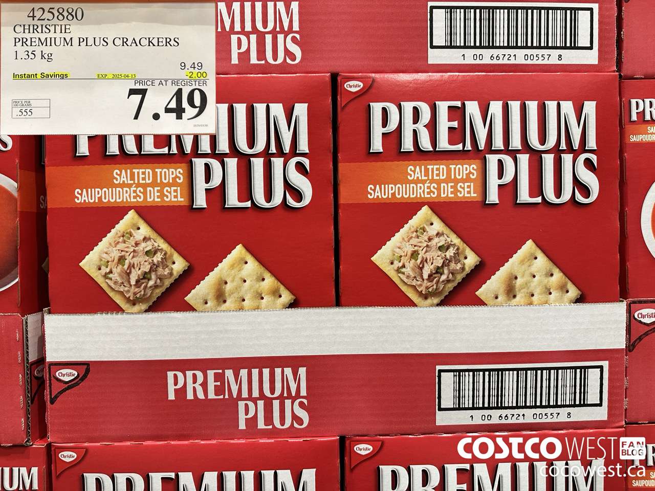 425880 CHRISTIE PREMIUM PLUS CRACKERS 1.35 kg ($2.00 INSTANT SAVINGS EXPIRES ON 2025-04-13) $7.49