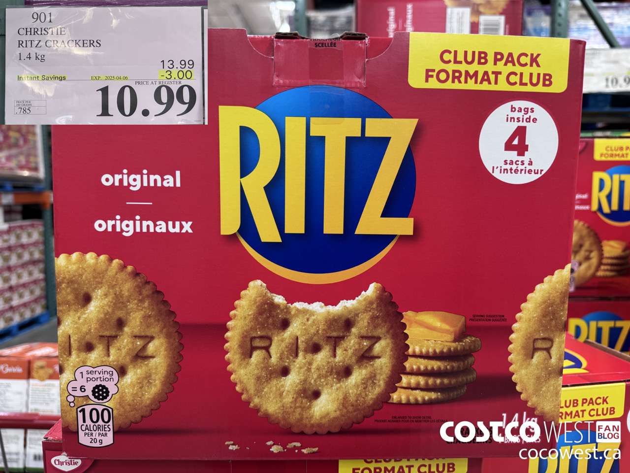 901 CHRISTIE RITZ CRACKERS 1.4 kg ($3.00 INSTANT SAVINGS EXPIRES ON 2025-04-06) $10.99