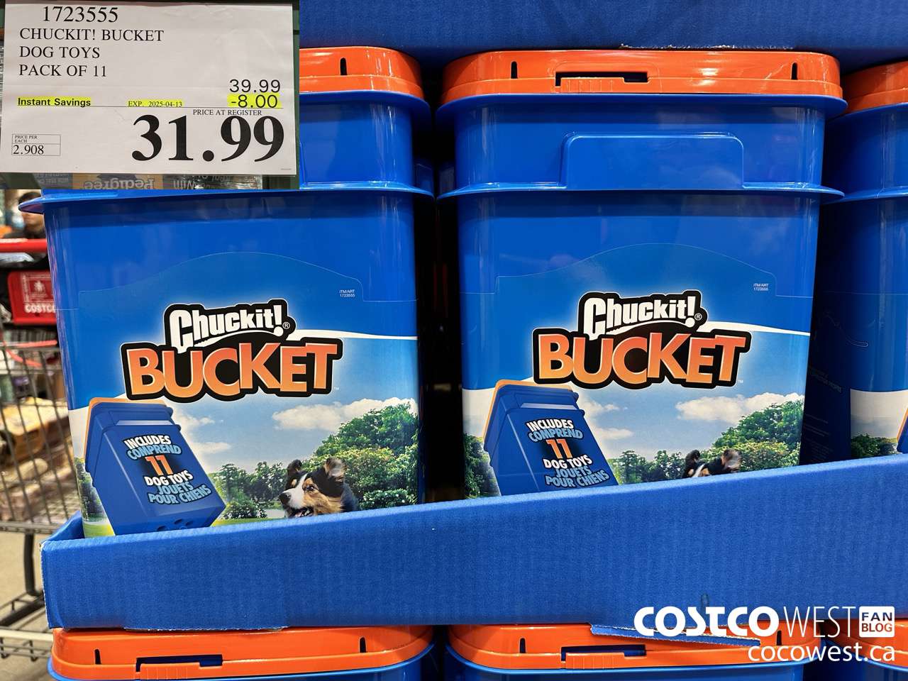 1723555 CHUCK-IT BUCKET DOG TOYS PACK OF 11 ($8.00 INSTANT SAVINGS EXPIRES ON 2025-04-13) $31.99