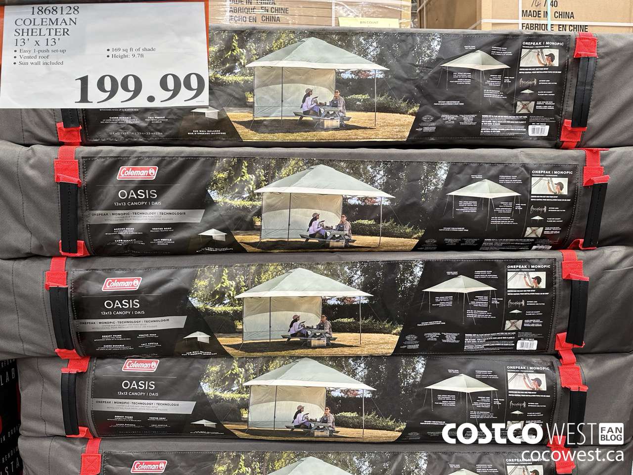 1868128 COLEMAN SHELTER 13' X 13' $199.99