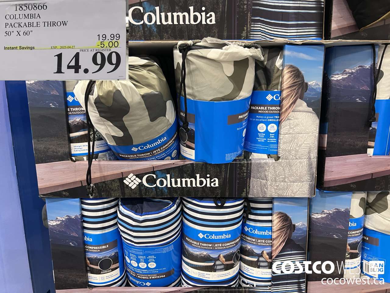 1850866 COLUMBIA PACKABLE THROW 50