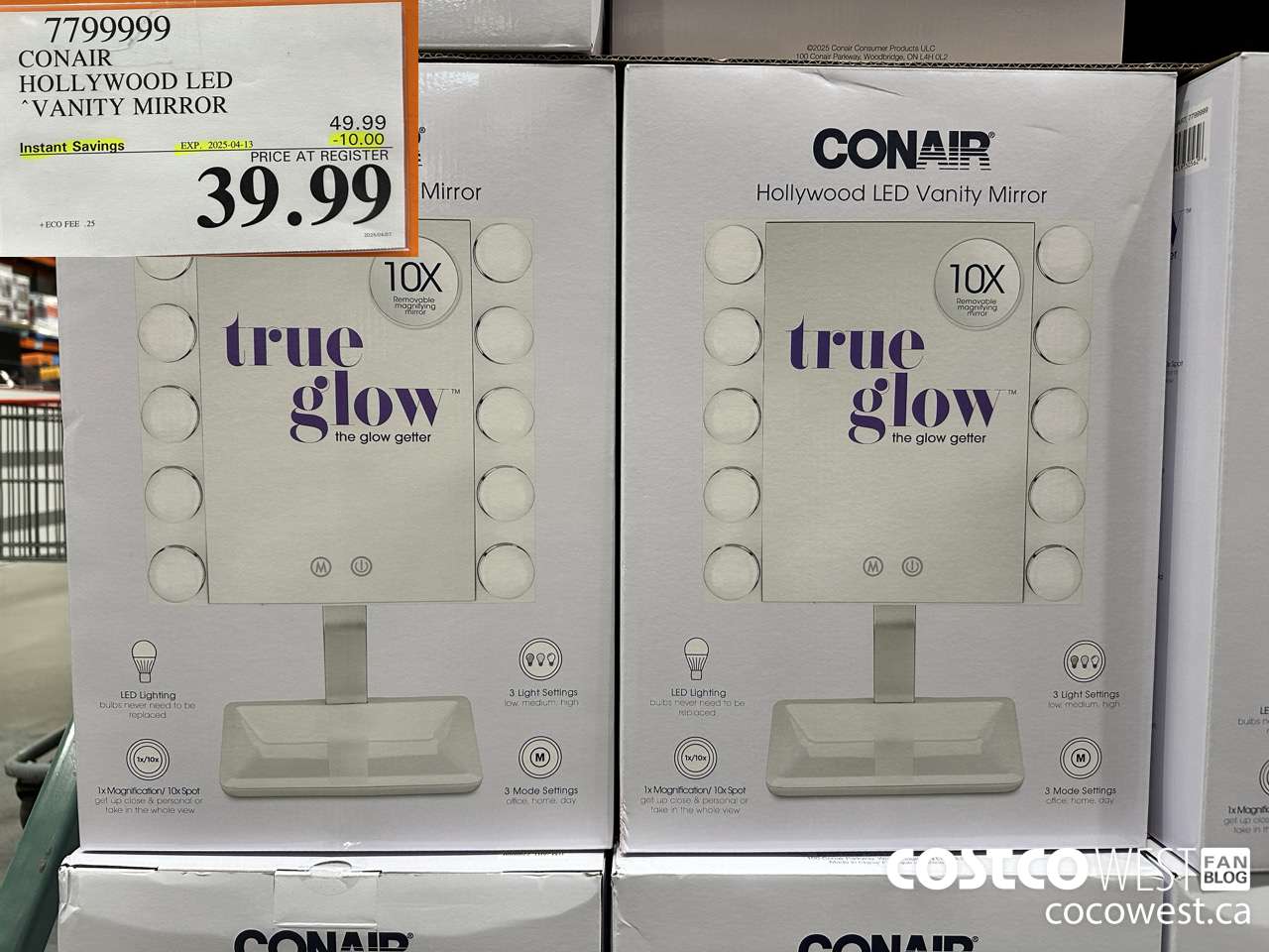 7799999 CONAIR HOLLYWOOD LED VANITY MIRROR ($10.00 INSTANT SAVINGS EXPIRES ON 2025-04-13) $39.99