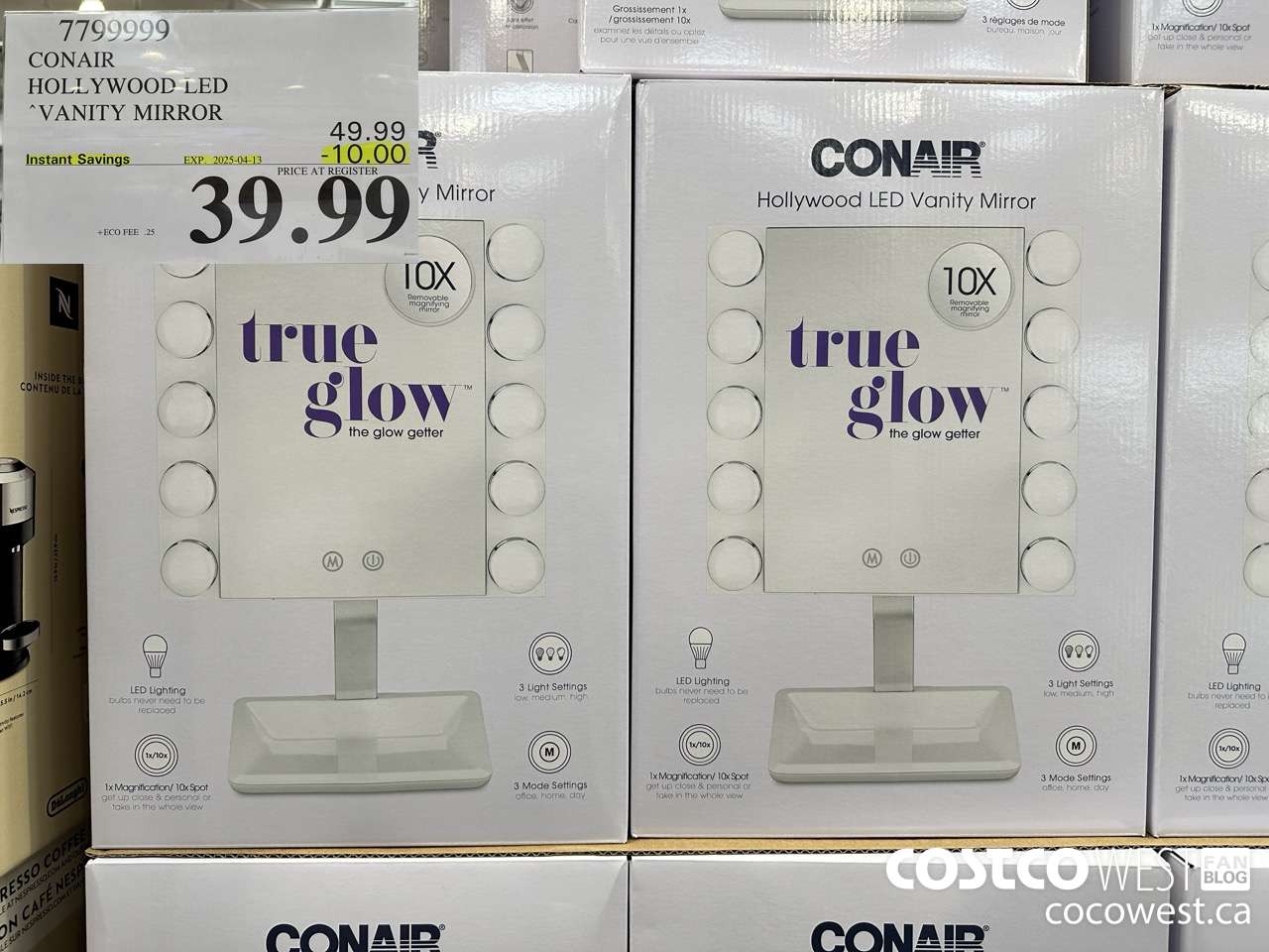 7799999 CONAIR HOLLYWOOD LED VANITY MIRROR ($10.00 INSTANT SAVINGS EXPIRES ON 2025-04-13) $39.99