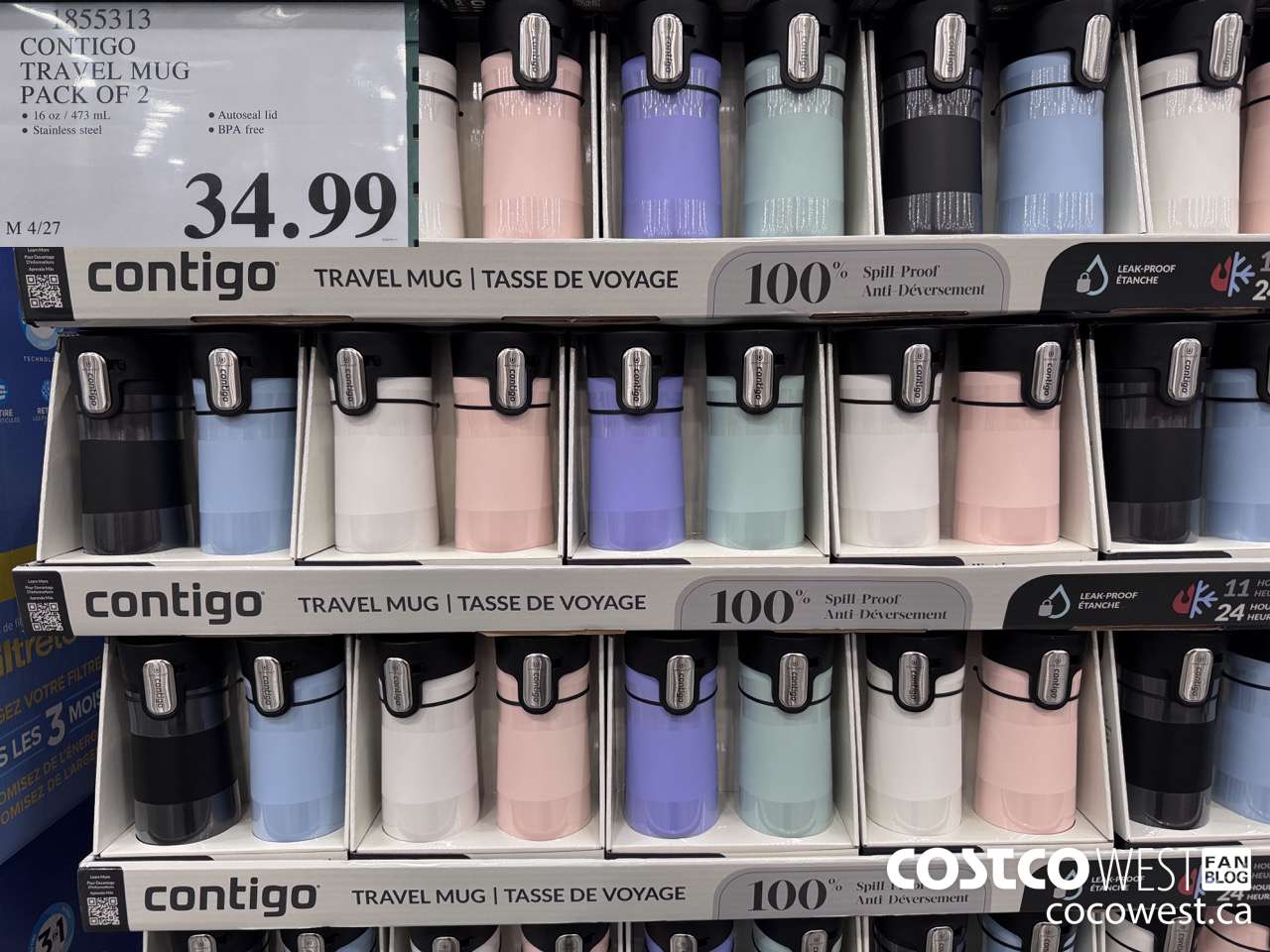 1855313 CONTIGO TRAVEL MUG PACK OF 2 $34.99