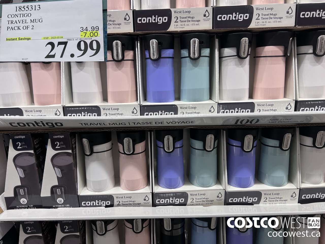 1855313 CONTIGO TRAVEL MUG PACK OF 2 ($7.00 INSTANT SAVINGS EXPIRES ON 2025-05-04) $27.99