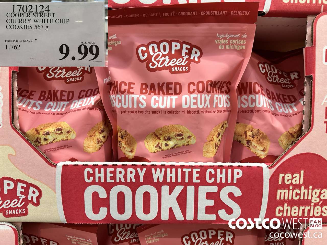 1702124 COOPER STREET CHERRY WHITE CHIP COOKIES 567G $9.99