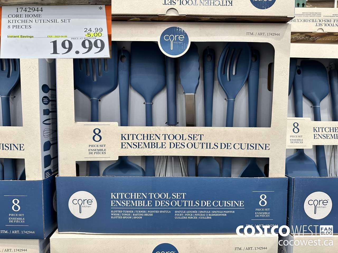 1742944 CORE HOME KITCHEN UTENSIL SET 8 PIECES ($5.00 INSTANT SAVINGS EXPIRES ON 2025-04-06) $19.99