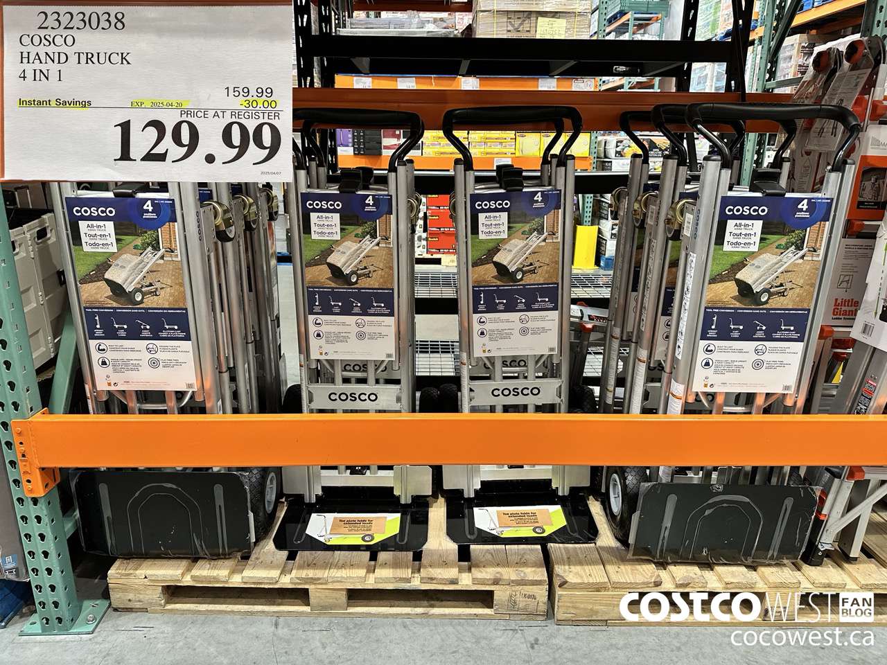 2323038 COSCO HAND TRUCK 4 IN 1 ($30.00 INSTANT SAVINGS EXPIRES ON 2025-04-20) $129.99