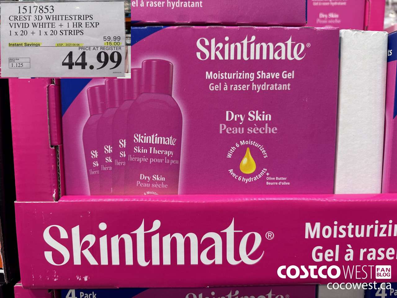 1517853 CREST 3D WHITESTRIPS VIVID WHITE + 1 HR EXP 1 x 20 + 1 x 20 STRIPS ($15.00 INSTANT SAVINGS EXPIRES ON 2025-04-06) $44.99