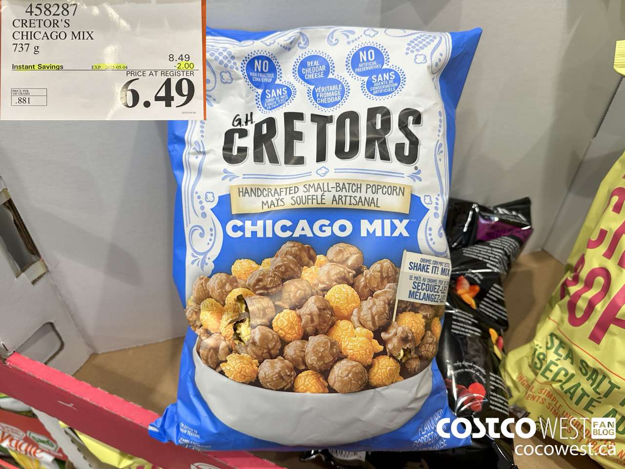 458287 CRETOR'S CHICAGO MIX 737 G ($2.00 INSTANT SAVINGS EXPIRES ON 2025-05-04) $6.49
