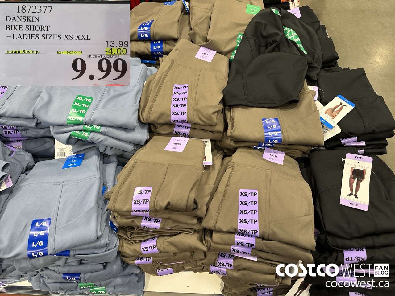 1872377 DANSKIN BIKE SHORT LADIES SIZES XS-XXL ($4.00 INSTANT SAVINGS EXPIRES ON 2025-04-13) $9.99