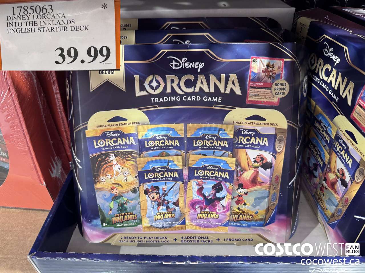 1785063 DISNEY LORCANA INTO THE INKLANDS ENGLISH STARTER DECK $39.99