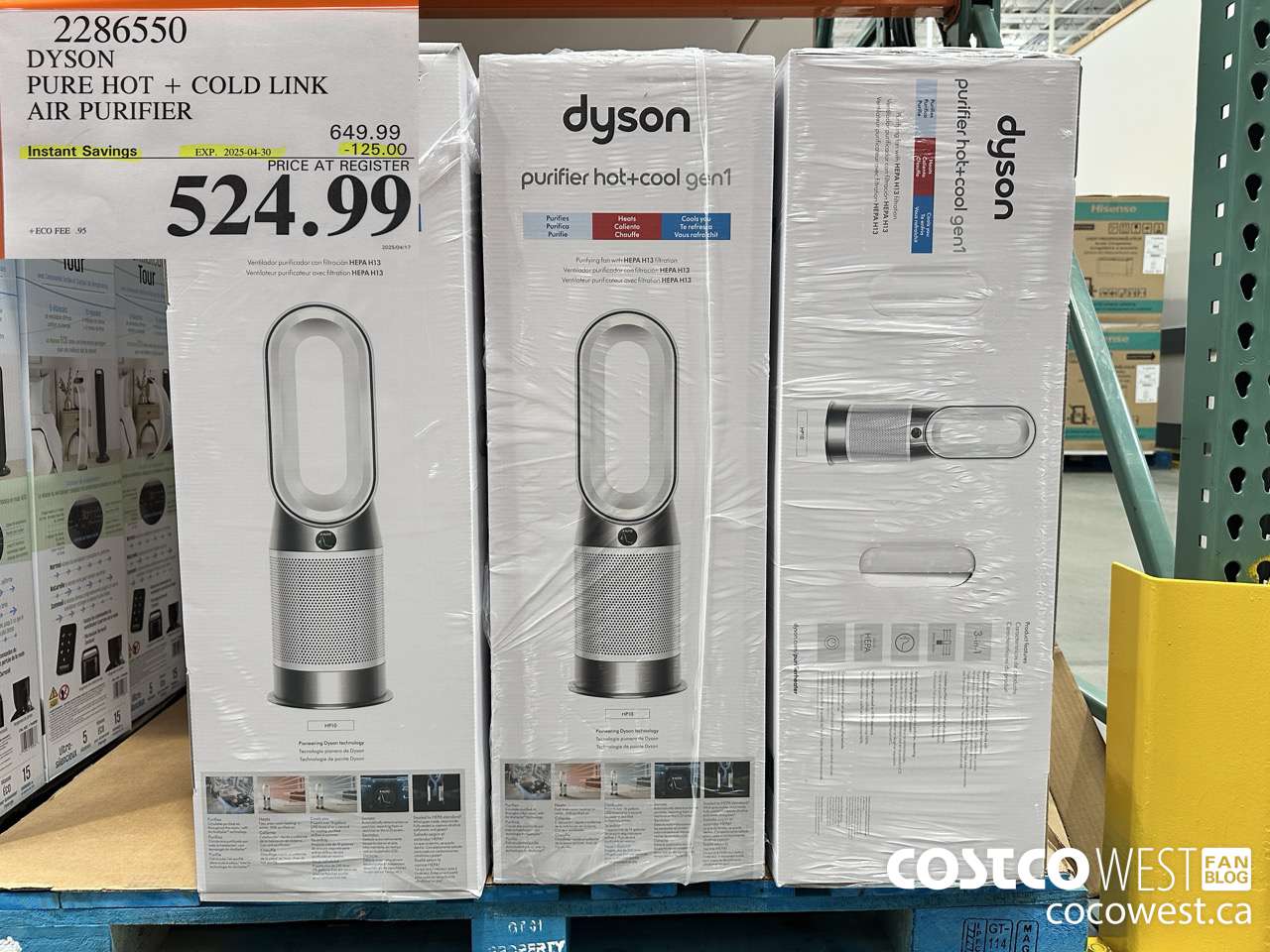 2286550 DYSON PURE HOT + COLD LINK AIR PURIFIER ($125.00 INSTANT SAVINGS EXPIRES ON 2025-04-30) $524.99