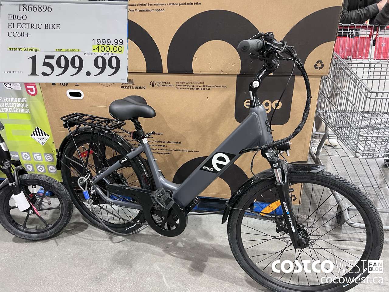 1866896 EBGO ELECTRIC BIKE CC60+ ($400.00 INSTANT SAVINGS EXPIRES ON 2025-05-11) $1599.99