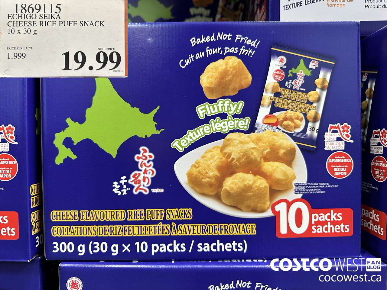 1869115 ECHIGO SEIKA CHEESE RICE PUFF SNACK 10 X 30G $19.99