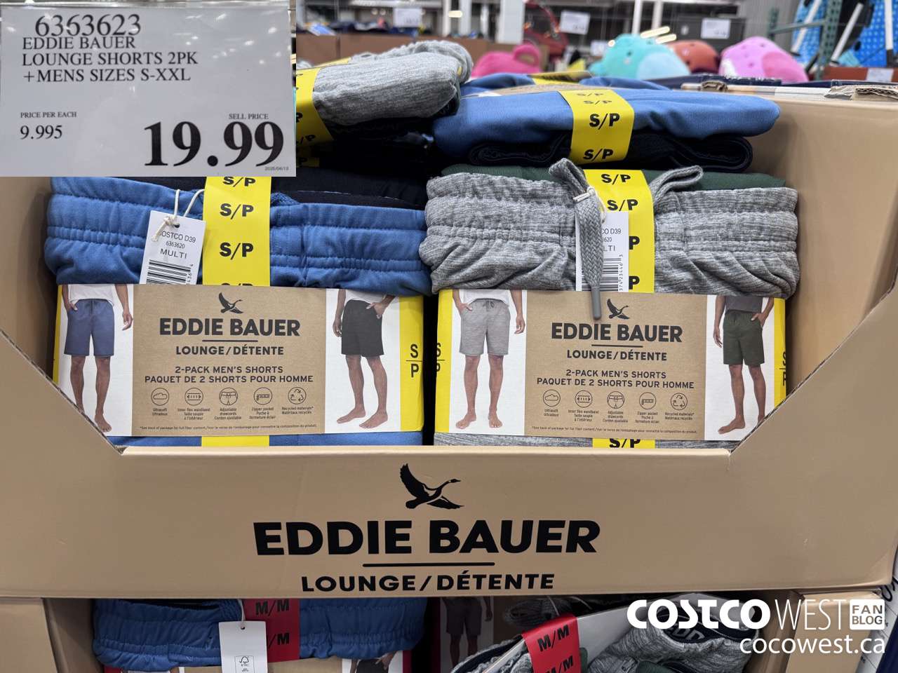 6363623 EDDIE BAUER LOUNGE SHORTS 2PK MENS SIZES S-XXL $19.99