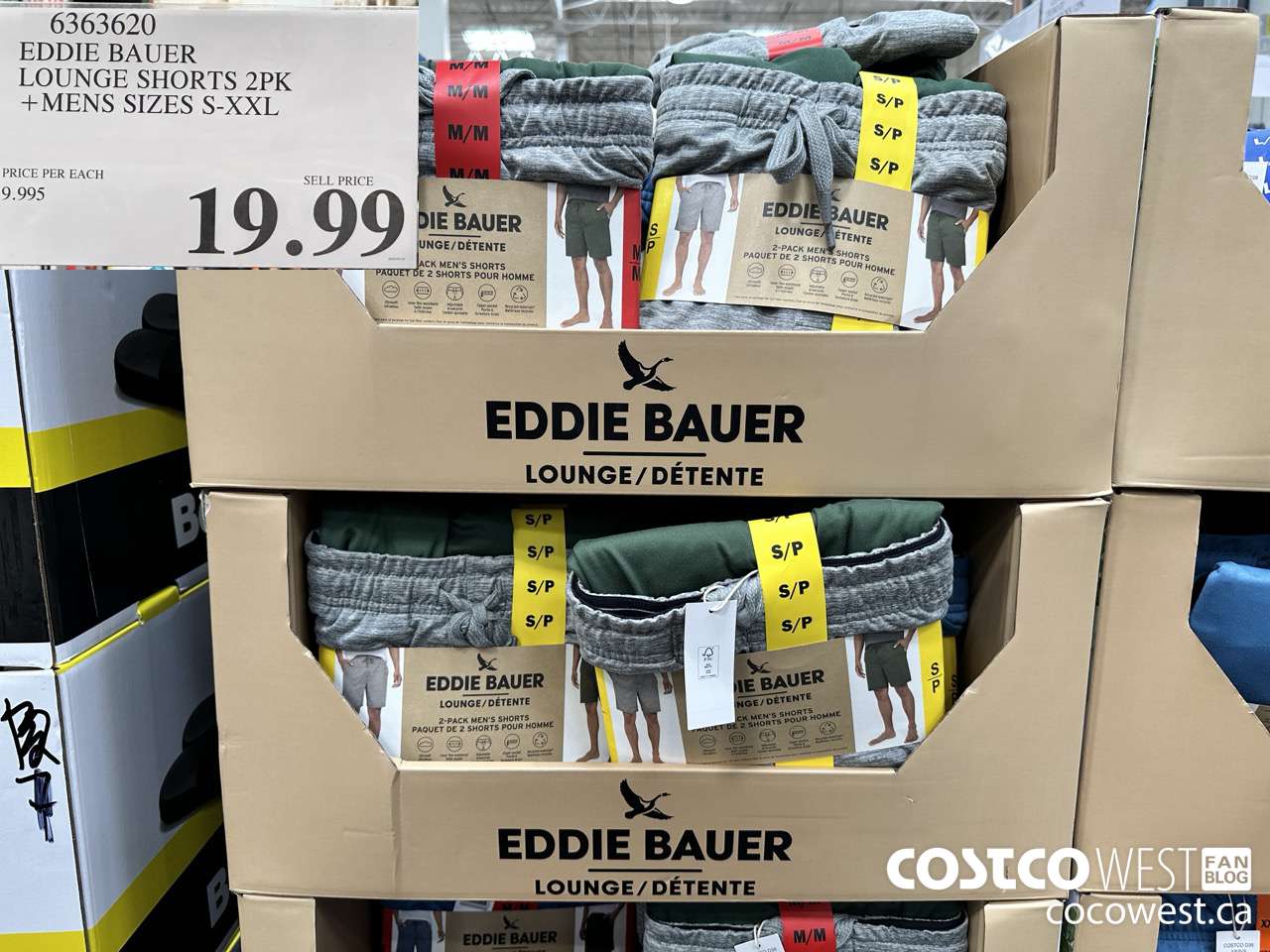 6363620 EDDIE BAUER LOUNGE SHORTS 2PK MENS SIZES S-XXL $19.99