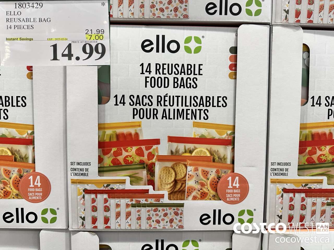 1803429 ELLO REUSABLE BAG 14 PIECES ($7.00 INSTANT SAVINGS EXPIRES ON 2025-05-04) $14.99