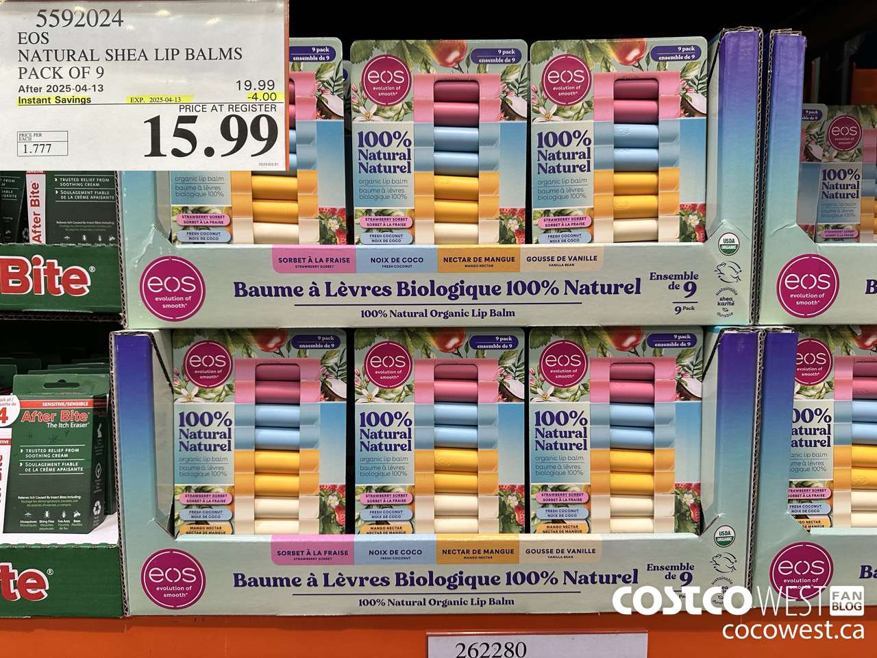 5592024 EOS NATURAL SHEA LIP BALMS PACK OF 9 ($4.00 INSTANT SAVINGS EXPIRES ON 2025-04-13) $15.99