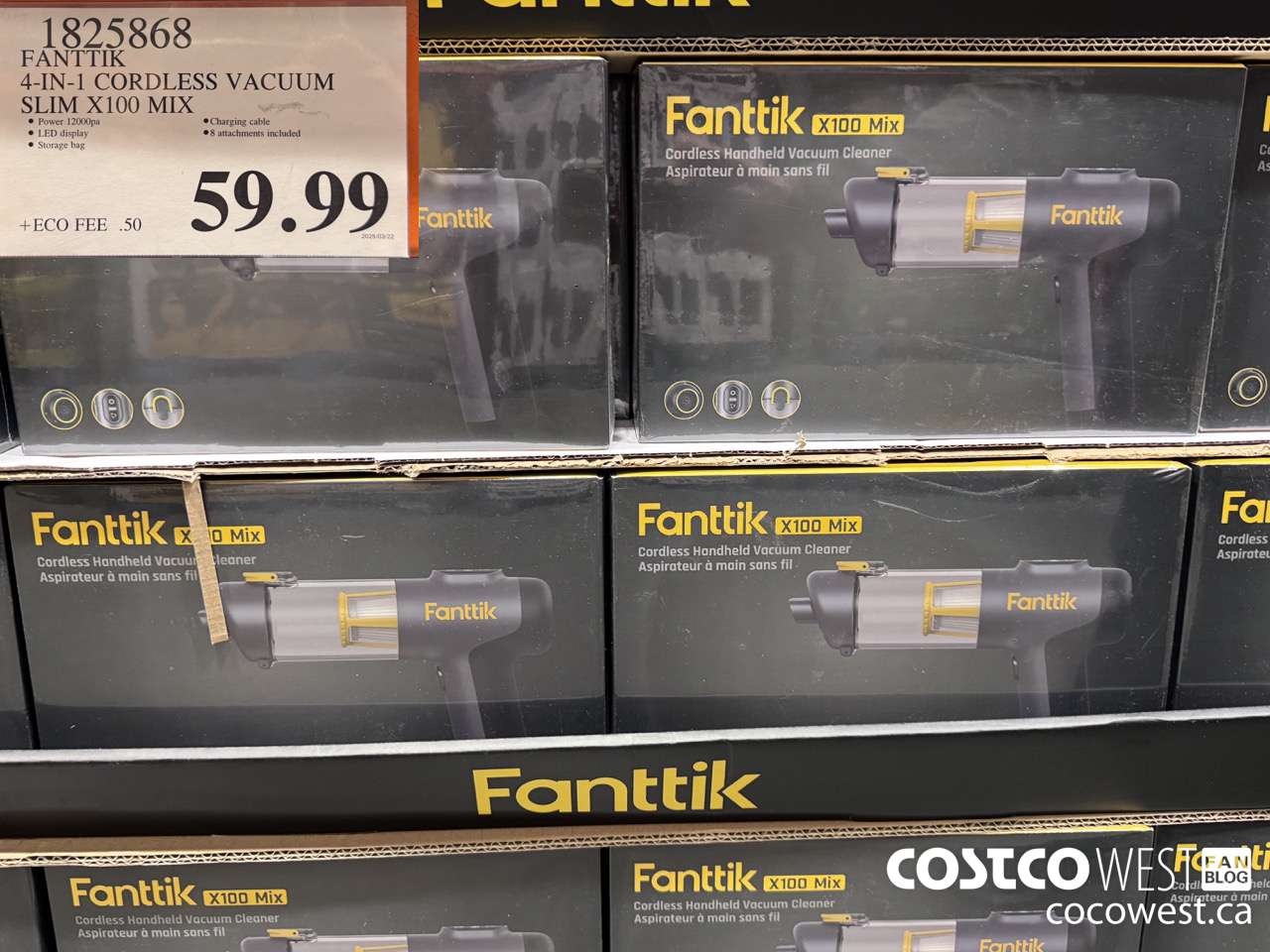 1825868 FANTTIK X100 4-IN-1 CORDLESS VACUUM $59.99