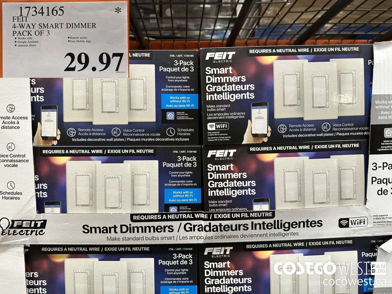 1734165 FEIT SMART DIMMER 3PK $29.97