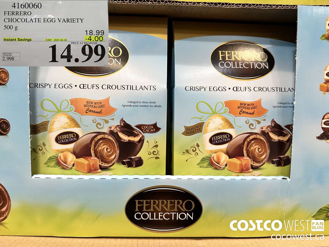 4160060 FERRERO CHOCOLATE EGG VARIETY 500G ($4.00 INSTANT SAVINGS EXPIRES ON 2025-04-20) $14.99