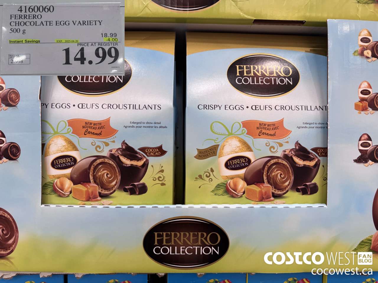 4160060 FERRERO CHOCOLATE EGG VARIETY 500G ($4.00 INSTANT SAVINGS EXPIRES ON 2025-04-20) $14.99