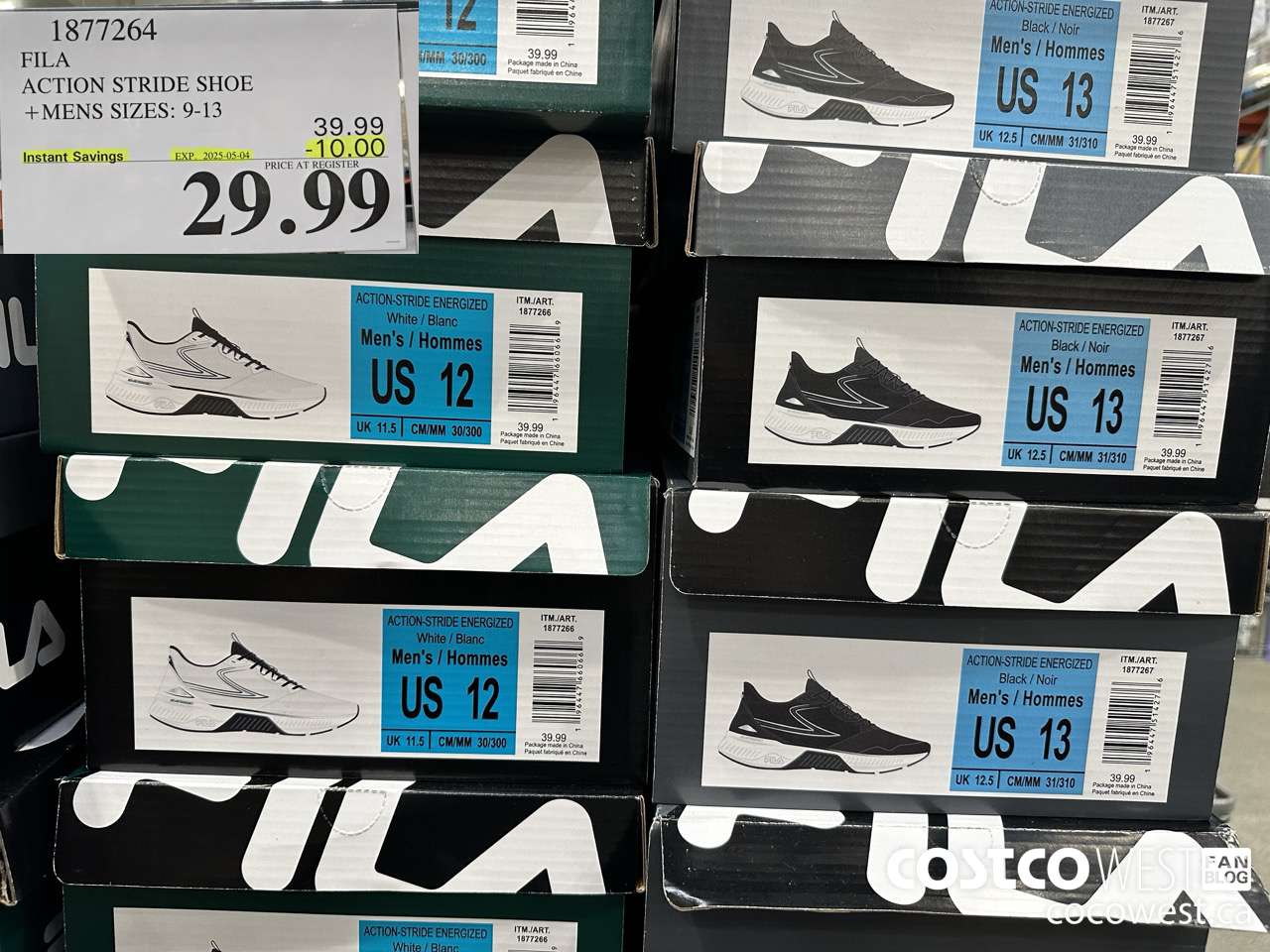 1877264 FILA ACTION STRIDE SHOE MENS SIZES 8-13 ($10.00 INSTANT SAVINGS EXPIRES ON 2025-05-04) $29.99