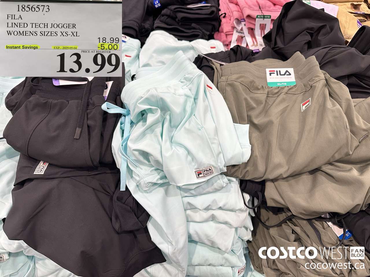 1856573 FILA LINED TECH JOGGER LADIES SIZES XS-XL ($5.00 INSTANT SAVINGS EXPIRES ON 2025-05-04) $13.99