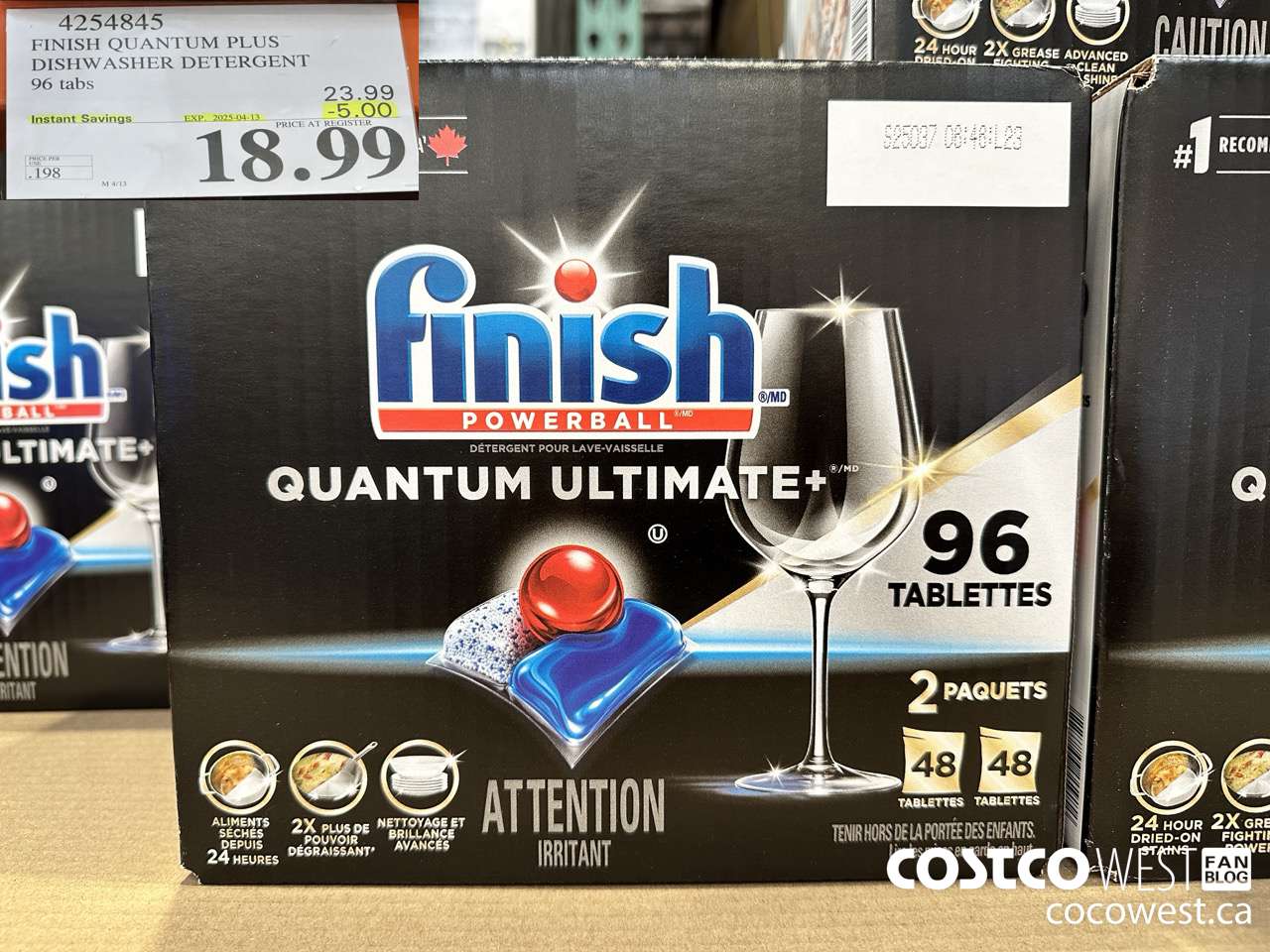 4254845 FINISH QUANTUM PLUS DISHWASHER DETERGENT 96 TABS ($5.00 INSTANT SAVINGS EXPIRES ON 2025-04-13) $18.99