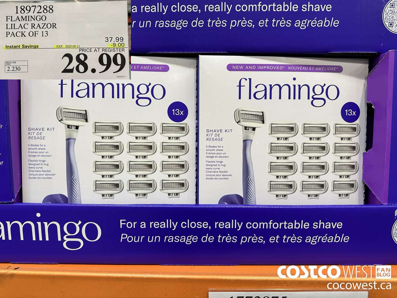 1897288 FLAMINGO LILAC RAZOR PACK OF 13 ($9.00 INSTANT SAVINGS EXPIRES ON 2025-05-11) $28.99
