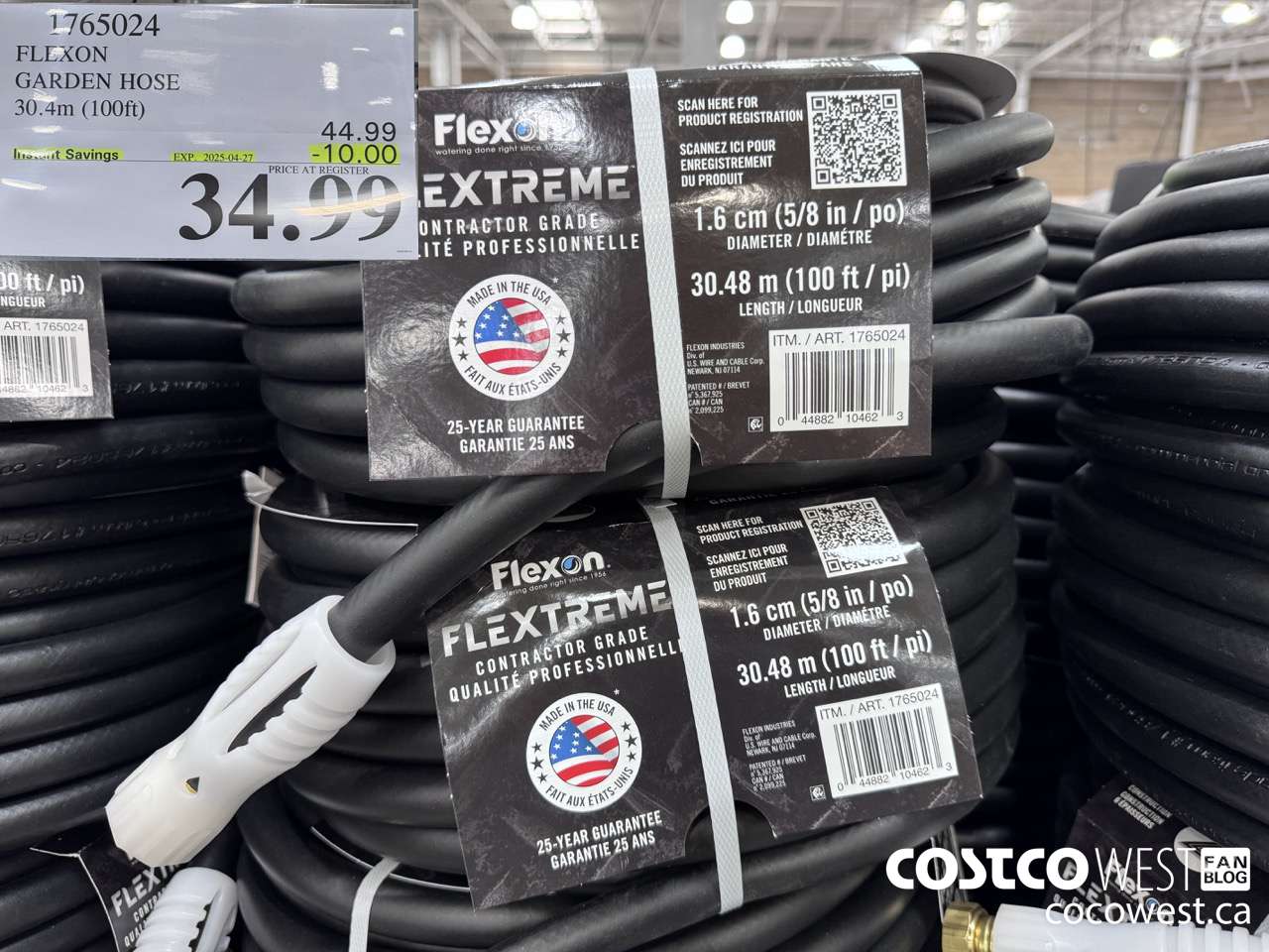 1765024 FLEXON GARDEN HOSE 100FT ($10.00 INSTANT SAVINGS EXPIRES ON 2025-04-27) $34.99