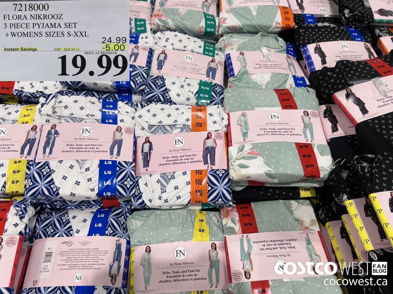 7218000 FLORA NIKROOZ 3 PIECE PYJAMA SET LADIES SIZES S-XXL ($5.00 INSTANT SAVINGS EXPIRES ON 2025-05-11) $19.99